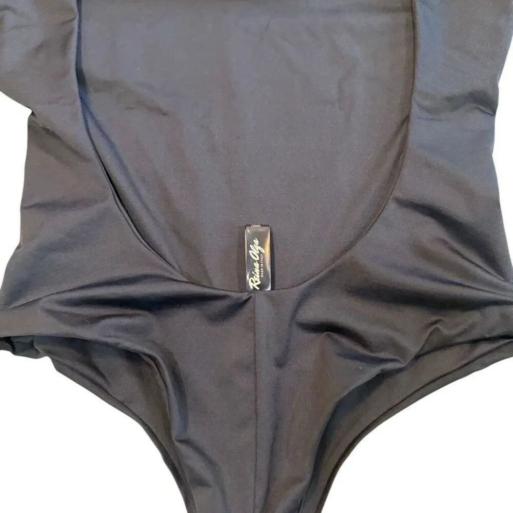 Reina Olga Free People For A Rainy Day Black One Piece Swim Sz 1 Small